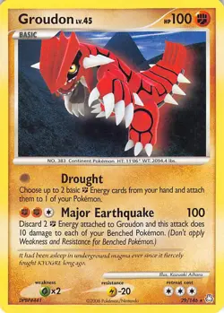 Groudon 29/146 Rare Legends Awakened Pokemon Moderately Played - Image 1