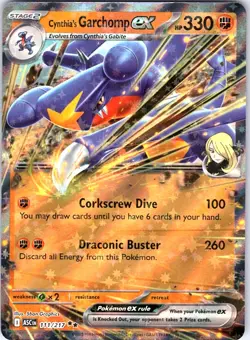 Cynthia's Garchomp ex 111/217 Double Rare Ascended Heroes Pokemon Holo NM/M - Image 1