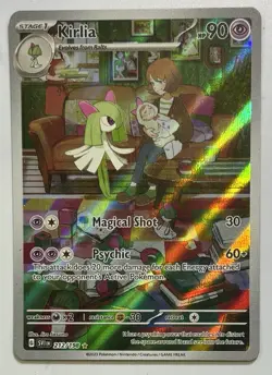 Pokemon TCG Kirlia Scarlet & Violet Base Set Holo Illustration Rare Card 212/198 - Image 1