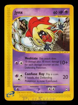 Pokemon Card Jynx 18/147 Aquapolis Rare Non-Holo WOTC Vintage LP 2002 - Image 1