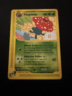 Pokemon TCG Vileplume Aquapolis 43/147 Non Holo Rare MP+ Vintage - Image 1