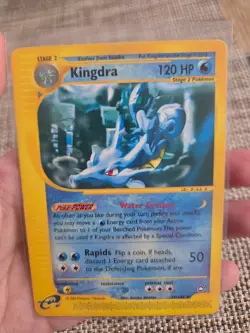 2002 Pokemon TCG Aquapolis Kingdra #19/147 Non Holo Rare Card, Ungraded E-reader - Image 2