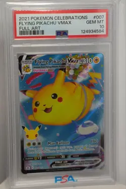 2021 Pokemon Celebrations Flying Pikachu VMAX 007/025 PSA 10 GEM MINT - Image 1