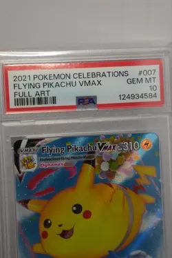 2021 Pokemon Celebrations Flying Pikachu VMAX 007/025 PSA 10 GEM MINT - Image 3
