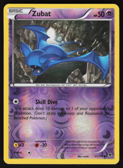 Pokemon TCG - Phantom Forces - Zubat 31/119 Reverse Holo - P - Image 1