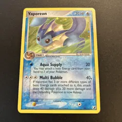 Pokemon TCG Vaporeon 19/115 Unseen Forces Holo Rare Stage 1 70 HP English - Image 1