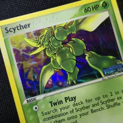 INVERETED POKEBALL ERROR Scyther 46/115 Unseen Forces Reverse Holo Pokemon Card - Image 2