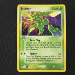 INVERETED POKEBALL ERROR Scyther 46/115 Unseen Forces Reverse Holo Pokemon Card - Image 3