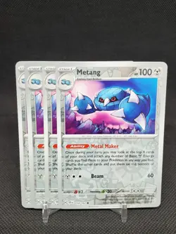 4x Metang 114/162 Temporal Forces Reverse Holo Playset NM Pokemon - Image 1