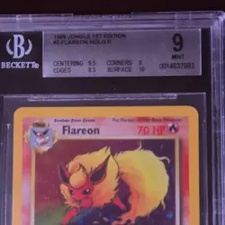 BGS 9 - FLAREON 3/64 1ST EDITION HOLO - JUNGLE POKEMON CARD TCG - Image 3