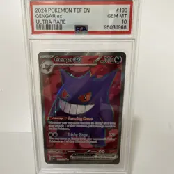 Pokemon TCG Gengar ex 193/162 SV05 Temporal Forces Ultra Rare Holo EN PSA 10 - Image 1