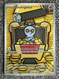 Pokemon TCG Gimmighoul 198/182 Paradox Rift Illustration Rare Holo Alt NM/M - Image 1