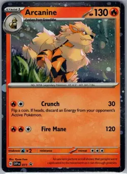 Arcanine SVP 011 Holo SV: Scarlet & Violet Promo Cards - Pokemon Card - NM - Image 1