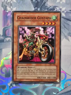 IOC-018 Chaosrider Gustaph Super Rare Unlimited Edition LP! YuGiOh TCG - Image 1