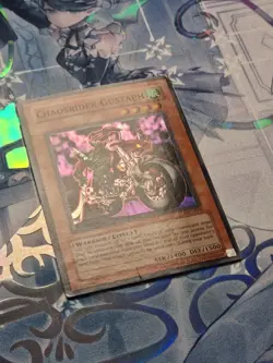 IOC-018 Chaosrider Gustaph Super Rare Unlimited Edition LP! YuGiOh TCG - Image 2