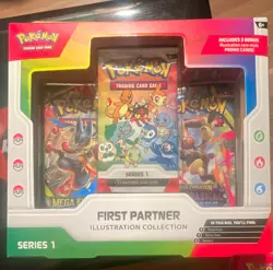 Pokemon TCG First Partner Illustration Collection Series 1 Promo Box 9 Cards - Image 1