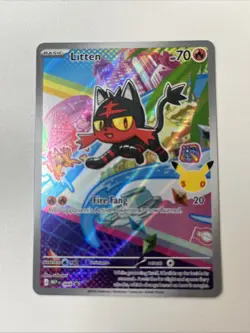 Litten Pokemon Mega Evolution Promos BSP 044 First Partners Full Art Holo NM - Image 1