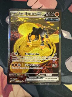 Pokemon TCG Iron Boulder EX Scarlet & Violet Temporal Forces 207/162 Card NM - Image 1