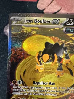 Pokemon TCG Iron Boulder EX Scarlet & Violet Temporal Forces 207/162 Card NM - Image 2