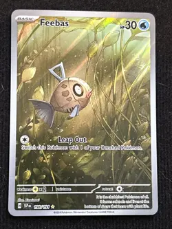Pokemon Feebas Holo Illustration Rare Card 198/191 Sv08: Surging Sparks - Image 1