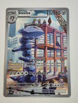 Steelix 208/182 SV04: Paradox Rift Illustration Rare Near Mint Pokemon Card Tcg - Image 1