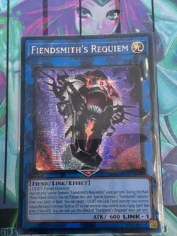 Yugioh 1x Fiendsmith's Requiem Prismatic Secret Rare PSR MP25-EN089 2025 1st Ed - Image 1