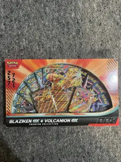 Sealed Pokemon TCG Blaziken ex & Volcanion ex Premium Collection Box - Image 1