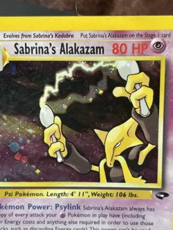 Vintage Pokemon Card Sabrina's Alakazam, Gym Challenge 16/132 , Holo Rare - Image 3