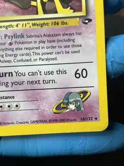 Vintage Pokemon Card Sabrina's Alakazam, Gym Challenge 16/132 , Holo Rare - Image 5