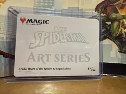 MTG Marvel Spider-Man Art Card Arana Heart of the Spider #37/54 Gold Signature - Image 3