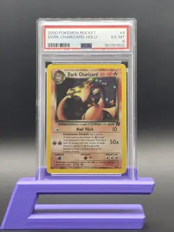 Dark Charizard 4/82 Team Rocket Holo Rare WotC Vintage Pokemon TCG Card PSA 6 - Image 1