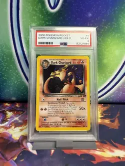 Pokemon Dark Charizard Holo Rare Card 4/82 Team Rock PSA 4 - Image 1