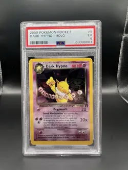 Pokemon TCG Dark Hypno Team Rocket 9/82 Holo Rare Card PSA 5 - Image 1