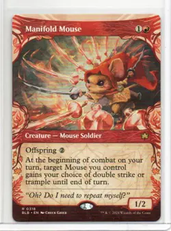 MTG Magic the Gathering Manifold Mouse (318/427) Bloomburrow LP - Image 1