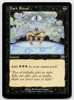 Dark Ritual - NM - MMQ Mercadian Masques # 129 - MTG Magic the Gathering Card - Image 1