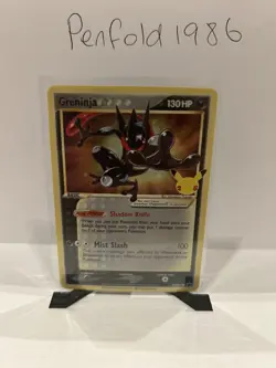 Pokemon Greninja TCG Gold Star SWSH144 25th Celebrations Promo - Image 1