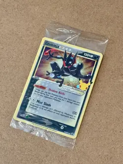 NM/M Pokemon TCG Greninja Gold Star SWSH144 Celebrations Black Star SEALED PROMO - Image 1