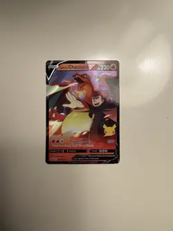 Pokemon Lance's Charizard v Celebrations SWSH133 Black Star Promo Holo Card - Image 1