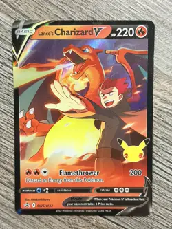 Lance's Charizard Pokemon Card - SWSH133 - Celebrations - Black Star Promo - NM - Image 1