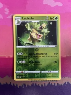 Pokemon Card Ludicolo Rebel Clash Reverse Holo Rare 009/192 Near Mint - Image 1