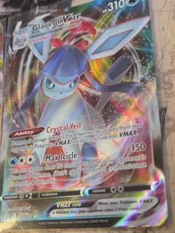 Pokemon TCG Eevee VMAX & Glaceon VMAX Promo Card Lot — 2 Card Bundle - Image 2