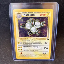 Pokemon TCG Magneton 11/62 Fossil Holo Rare Card WOTC NM - Image 1