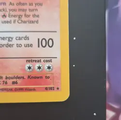 Pokemon TCG Charizard 4/102 Base Set Holo Rare English 1999 Stage 2 120HP - Image 4