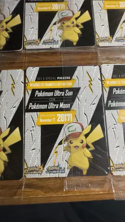 Ash's Pikachu Pokemon I Choose You! Promo #SM108 Sealed Lot Of 8! - Image 4
