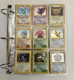 Pokemon Vintage 9 Foil/500 Card Binder Lot Base Jungle Fossil 1999 WOTC - Image 2
