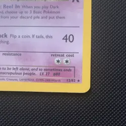 Pokemon TCG Dark Slowbro 12/82 1st Edition Holo Team Rocket Rare WOTC Near Mint - Image 4