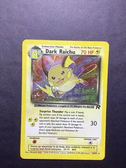 MINT Pokemon TCG Dark Raichu Team Rocket 83 Holo Unlimited Secret Rare - Image 1
