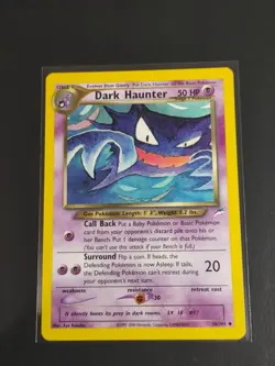 Pokemon TCG Dark Haunter Non-Holo Uncommon Neo Destiny 36/105 WOTC Vintage LP+ - Image 1