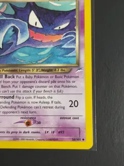 Pokemon TCG Dark Haunter Non-Holo Uncommon Neo Destiny 36/105 WOTC Vintage LP+ - Image 5