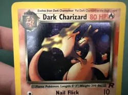 Wizards Pokemon TCG Dark Charizard Team Rocket 4/82 Holo Rare EN 80HP 2000 - Image 3
